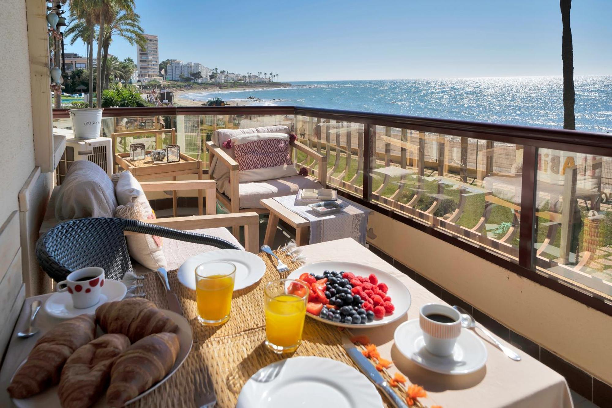 Casa Mar Apartamento Front Beach Con Wifi, Piscina, Padel Y Tenis - Lubina Del Sol Sitio de Calahonda Eksteriør billede