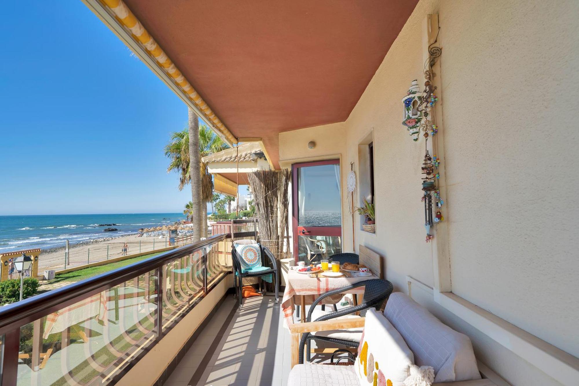 Casa Mar Apartamento Front Beach Con Wifi, Piscina, Padel Y Tenis - Lubina Del Sol Sitio de Calahonda Eksteriør billede