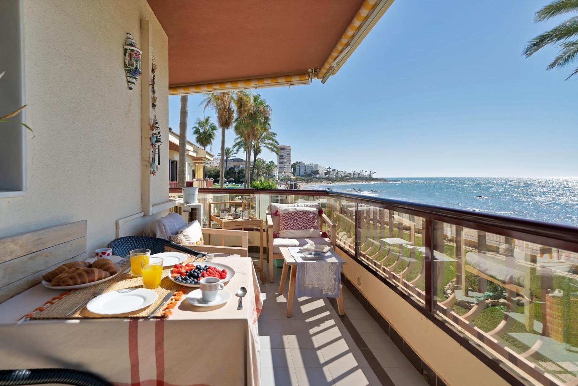 Casa Mar Apartamento Front Beach Con Wifi, Piscina, Padel Y Tenis - Lubina Del Sol Sitio de Calahonda Eksteriør billede