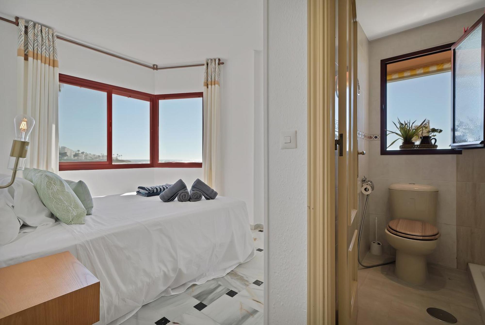 Casa Mar Apartamento Front Beach Con Wifi, Piscina, Padel Y Tenis - Lubina Del Sol Sitio de Calahonda Eksteriør billede